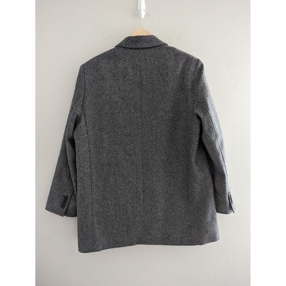Everlane The Italian Wool Oversized Blazer Grey Herringbone - Picture 3 of 9